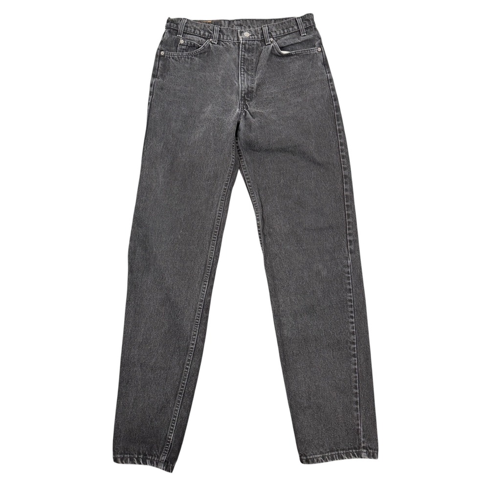 Levis 555 Relaxed Fit Straight Leg Jeans Mens 34x36 (32X35) Black Orange Tab USA